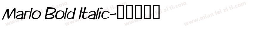 Marlo Bold Italic字体转换